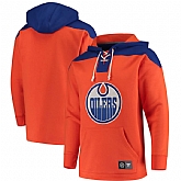Men's Edmonton Oilers Fanatics Branded Orange Navy Breakaway Lace Up Hoodie,baseball caps,new era cap wholesale,wholesale hats