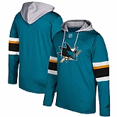 Men's San Jose Sharks Adidas Blue Silver Jersey Pullover Hoodie,baseball caps,new era cap wholesale,wholesale hats