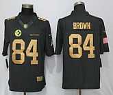 Nike Pittsburgh Steelers #84 Antonio Brown Anthracite Salute To Service Limited Jersey,baseball caps,new era cap wholesale,wholesale hats