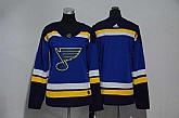 Women St. Louis Blues Blank Blue Adidas Stitched Jersey,baseball caps,new era cap wholesale,wholesale hats