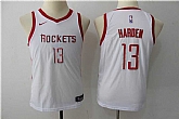 Youth Nike Houston Rockets #13 James Harden White Swingman Stitched NBA Jersey