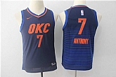 Youth Nike Oklahoma City Thunder #7 Carmelo Anthony Navy Swingman Stitched NBA Jersey