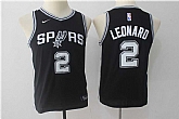 Youth Nike San Antonio Spurs #2 Kawhi Leonard Black Swingman Stitched NBA Jersey