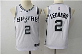 Youth Nike San Antonio Spurs #2 Kawhi Leonard White Swingman Stitched NBA Jersey
