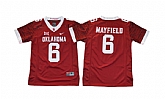 Youth Oklahoma Sooners #6 Baker Mayfield Red College Football Jersey,baseball caps,new era cap wholesale,wholesale hats