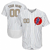 Chicago Cubs White Gold Program Men's Customized New Design Jersey,baseball caps,new era cap wholesale,wholesale hats