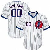 Chicago Cubs White Men's Customized Throwback New Design Jersey,baseball caps,new era cap wholesale,wholesale hats