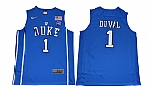 Duke Blue Devils 1 Trevon Duval Blue College Basketball Stitched NBA Jersey,baseball caps,new era cap wholesale,wholesale hats