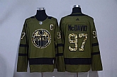 Edmonton Oilers #97 Connor McDavid Green Salute to Service Adidas Stitched Jersey,baseball caps,new era cap wholesale,wholesale hats