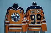 Edmonton Oilers 99 Wayne Gretzky Orange Adidas Stitched Jersey,baseball caps,new era cap wholesale,wholesale hats