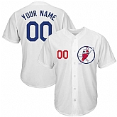 Los Angeles Dodgers White Men's Customized New Design Jersey,baseball caps,new era cap wholesale,wholesale hats