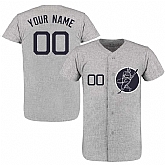 New York Yankees Gray Men's Customized New Design Jersey,baseball caps,new era cap wholesale,wholesale hats