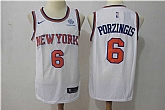 Nike New York Knicks #6 Kristaps Porzingis White Swingman Stitched NBA Jersey,baseball caps,new era cap wholesale,wholesale hats