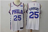 Nike Philadelphia 76ers #25 Ben Simmons White Swingman Stitched NBA Jersey,baseball caps,new era cap wholesale,wholesale hats