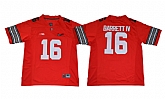 Ohio State Buckeyes #16 J.T. Barrett IV Red With Diamond Logo College Football Jersey,baseball caps,new era cap wholesale,wholesale hats