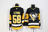 Pittsburgh Penguins #58 Kris Letang Black Adidas Stitched Jersey,baseball caps,new era cap wholesale,wholesale hats