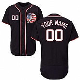 Washington Nationals Black Men's Customized Flexbase New Design Jersey,baseball caps,new era cap wholesale,wholesale hats