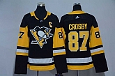 Women Pittsburgh Penguins #87 Sidney Crosby Black Adidas Jersey,baseball caps,new era cap wholesale,wholesale hats