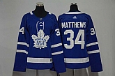 Women Toronto Maple Leafs #34 Auston Matthews Blue Adidas Jersey,baseball caps,new era cap wholesale,wholesale hats