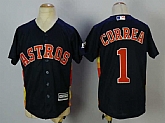 Youth Houston Astros #1 Carlos Correa Navy Cool Base Stitched MLB Jerseys,baseball caps,new era cap wholesale,wholesale hats