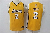 Youth Nike Los Angeles Lakers #2 Lonzo Ball Yellow Swingman Stitched NBA Jersey,baseball caps,new era cap wholesale,wholesale hats