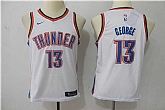 Youth Nike Oklahoma City Thunder #13 Paul George White Swingman Stitched NBA Jersey