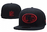 49ers Fresh Logo Black Fitted Hat LXMY,baseball caps,new era cap wholesale,wholesale hats