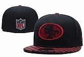 49ers Team Logo Black Fitted Hat LXMY,baseball caps,new era cap wholesale,wholesale hats