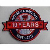 Stitched 2015 Washington Nationals Baseball 10th Anniversary Years Jersey Sleeve Patch,baseball caps,new era cap wholesale,wholesale hats