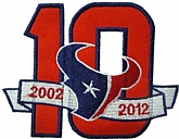 Stitched Houston Texans 10th Anniversary Jersey Patch,baseball caps,new era cap wholesale,wholesale hats