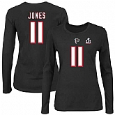 Atlanta Falcons #11 Julio Jones Black Women's Short Sleeve T-Shirt,baseball caps,new era cap wholesale,wholesale hats