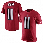 Atlanta Falcons #11 Julio Jones Red Men's Short Sleeve T-Shirt,baseball caps,new era cap wholesale,wholesale hats