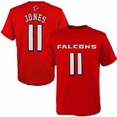 Atlanta Falcons #11 Julio Jones Red Short Sleeve T-Shirt,baseball caps,new era cap wholesale,wholesale hats