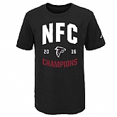 Atlanta Falcons 2016 NFC Champions Black Men's Short Sleeve T-Shirt,baseball caps,new era cap wholesale,wholesale hats