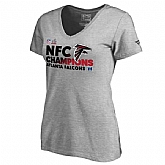 Atlanta Falcons 2016 NFC Champions Grey Women's Short Sleeve T-Shirt,baseball caps,new era cap wholesale,wholesale hats