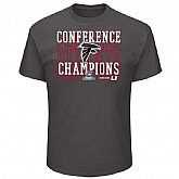 Atlanta Falcons 2017 Conference Champions Grey Men's Short Sleeve T-Shirt,baseball caps,new era cap wholesale,wholesale hats