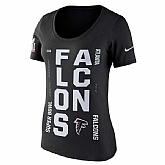 Atlanta Falcons 2017 Super Bowl Li Black Women's Short Sleeve T-Shirt,baseball caps,new era cap wholesale,wholesale hats