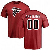 Customized Atlanta Falcons Red Design Your Own Navy Blue Men's Short Sleeve Fitted T-Shirt,baseball caps,new era cap wholesale,wholesale hats