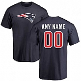 Customized New England Patriots Navy Blue Design Your Own Navy Blue Men's Short Sleeve Fitted T-Shirt,baseball caps,new era cap wholesale,wholesale hats
