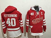 Detroit Red Wings #40 Henrik Zetterberg Red 1917-2017 100th Anniversary Stitched NHL Hoodie,baseball caps,new era cap wholesale,wholesale hats