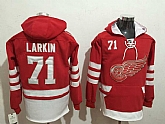 Detroit Red Wings #71 Dylan Larkin Red 1917-2017 100th Anniversary Stitched NHL Hoodie,baseball caps,new era cap wholesale,wholesale hats