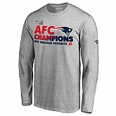 New England Patriots 2016 AFC Champions Grey Men's Long Sleeve T-Shirt,baseball caps,new era cap wholesale,wholesale hats