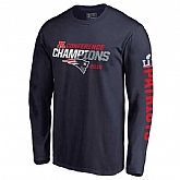 New England Patriots 2016 Conference Champions Navy Men's Long Sleeve T-Shirt,baseball caps,new era cap wholesale,wholesale hats