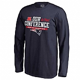 New England Patriots 2016 Our Conference 2016 AFC Champions Navy Men's Long Sleeve T-Shirt,baseball caps,new era cap wholesale,wholesale hats