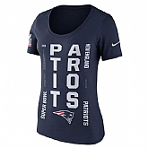 New England Patriots 2017 Super Bowl Li Navy Women's Short Sleeve T-Shirt,baseball caps,new era cap wholesale,wholesale hats