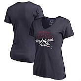 New England Patriots Pro Line by Fanatics Branded Women's 2016 AFC East Division Champions V Neck T-Shirt Navy,baseball caps,new era cap wholesale,wholesale hats