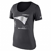 New England Patriots Silver Logo Super Bowl Li D.Grey Women's Short Sleeve T-Shirt,baseball caps,new era cap wholesale,wholesale hats