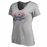 New England Patriots Super Bowl Li Grey Women's Short Sleeve T-Shirt,baseball caps,new era cap wholesale,wholesale hats
