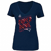New England Patriots Super Bowl Li Navy Women's Short Sleeve T-Shirt,baseball caps,new era cap wholesale,wholesale hats