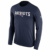 New England Patriots Team Logo Navy Men's Long Sleeve T-Shirt,baseball caps,new era cap wholesale,wholesale hats